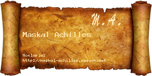 Maskal Achilles névjegykártya